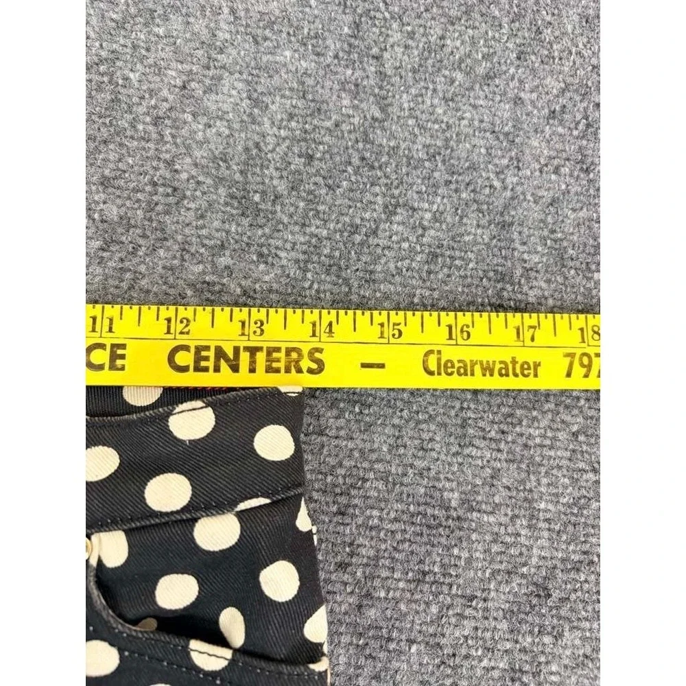 Kate‎ Spade Perry Street Black White Prep Looky Jeans 24 Polka Dot USA Made